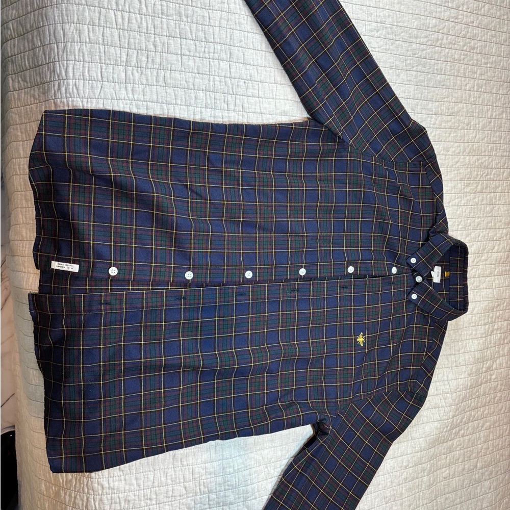 Men's Navy Plaid Shirt